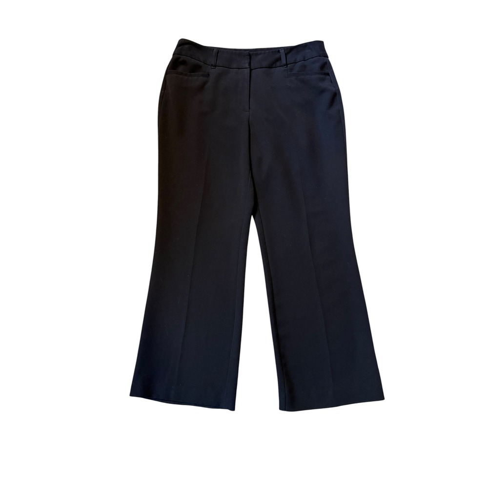 Rafaella Womens Black Flare Leg Dress Pants Size 10 Professional Work Trousers